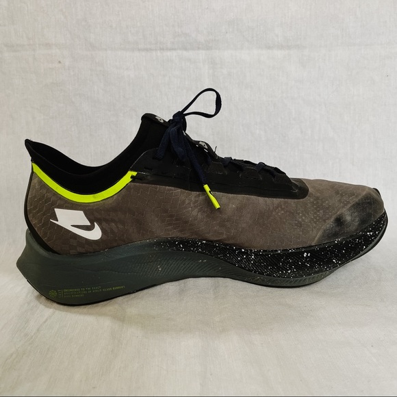 Nike Men’s Zoom Fly 3 Premium Sequoia Sneakers Black White - Picture 9 of 13